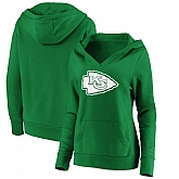 Women's Kansas City Chiefs NFL Pro Line by Fanatics Branded St. Patrick's Day White Logo Pullover Hoodie Green.jpeg,baseball caps,new era cap wholesale,wholesale hats